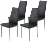 P & B Stuhl-Set, Schwarz, Alu, Metall, Textil, Rundrohr, 42x98x44 cm, Typenauswahl,