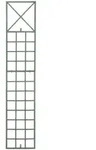 CLP Rankgitter, Gr&uuml;n, Metall, 40x198x2 cm, Gartenzubeh&ouml;r, Gartendeko