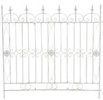 CLP Gartenzaun, Wei&szlig;, Grau, Metall, 124x116 cm, Sonnen- & Sichtschutz, Sichtschutz