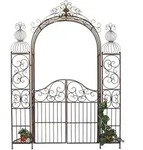 DanDiBo Rosenbogen, Braun, Metall, 190x265x36 cm, Gartenzubeh&ouml;r, Gartendeko