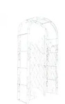 CLP Rosenbogen, Wei&szlig;, Wei&szlig;, Metall, 120x220x40 cm, Gartenzubeh&ouml;r, Gartendeko