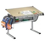 Idimex Kinderschreibtisch, Buche, Holzwerkstoff, Metall, Mode, 114x90x60 cm,