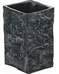 Wenko Zahnputzbecher, Schiefer, Kunststoff, 6x10.5x6 cm, Badaccessoires,