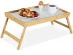 Relaxdays Betttablett, Mehrfarbig, Holz, Holzwerkstoff, Schlafzimmer, Betten