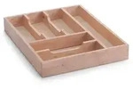 Zeller Besteckbeh&auml;lter, Braun, Holz, 43x6x34 cm, K&uuml;chenzubeh&ouml;r, Besteckk&auml;sten
