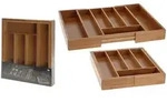 Mondex Besteckschubladeneinsatz, Braun, Holz, 28x5x34 cm, K&uuml;chenzubeh&ouml;r,