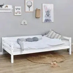 Mid.you Kinder-/Juniorbett, Wei&szlig;, Holz, Kiefer, vollmassiv,massiv, H&ouml;he ca. 9 cm,