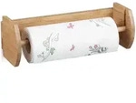Relaxdays K&uuml;chenrollenhalter, Hellbraun, Holz, 37x12x13 cm, K&uuml;chenzubeh&ouml;r,