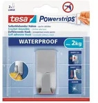 Tesa Klebehaken Powerstrips, Edelstahl, Metall, eckig, 1.4x3.4x1.4 cm, Garderobe,