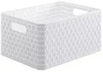 Rotho Korb Country, Wei&szlig;, Kunststoff, rechteckig, 27.8x19.1x36.8 cm, Reach, DIN EN