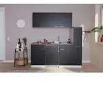 Respekta K&uuml;chenblock Singlek&uuml;chen, Schwarz, Holzwerkstoff, 1 Schublade(n),1