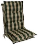 Sesselauflage, Gr&uuml;n, Beige, Textil, Karo, F&uuml;llung: Schaumstoff, Vlies, 50x9x120 cm,