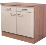 FlexWell K&uuml;chenunterschrank, Sonoma Eiche, Kaschmir, Holzwerkstoff, 1 F&auml;cher, 2