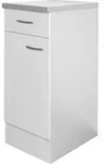 FlexWell K&uuml;chenunterschrank, Wei&szlig;, Holzwerkstoff, 1 F&auml;cher, 1 Schublade(n)