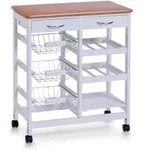 Zeller Present Servierwagen, Wei&szlig;, Holzwerkstoff, 66x36x76 cm, Esszimmer, Barm&ouml;bel,