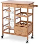 Zeller Present Servierwagen, Natur, Holz, Bambus, 66x36x84 cm, Esszimmer, Barm&ouml;bel,