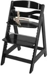 Roba Hochstuhl, Schwarz, Holzwerkstoff, 1-Sitzer, 44.5x80x54 cm, Babym&ouml;bel,