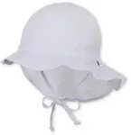 Sterntaler HUT Mini Girls, Wei&szlig;, Textil, Uni, Gr. 45, UV 50+, Babykleidung, M&uuml;tzen