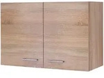 FlexWell K&uuml;chenoberschrank, Wei&szlig;, Sonoma Eiche, Holzwerkstoff, 1 F&auml;cher, einzeln