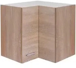 FlexWell Eckoberschrank, Sonoma Eiche, Wei&szlig;, Holzwerkstoff, 1 F&auml;cher, einzeln