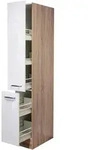 FlexWell Apothekerschrank, Sonoma Eiche, Wei&szlig; Hochglanz, Holzwerkstoff, einzeln