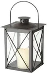 Boltze Home Laterne, Braun, Metall, 14x20x14 cm, Dekoration, Windlichter & Laternen,