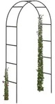 Relaxdays Torbogen, Schwarz, Metall, 140x240x38 cm, Gartenzubeh&ouml;r, Gartendeko
