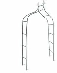 Relaxdays Rosenbogen, Dunkelgr&uuml;n, Metall, 140x255x38 cm, Gartenzubeh&ouml;r, Gartendeko