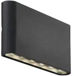 Nordlux Aussenwandleuchte, Schwarz, Metall, 3x9x17.5 cm, Lampen & Leuchten,
