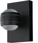 Eglo AU&szlig;ENWANDLEUCHTE Sesimba, Klar, Schwarz, Metall, Kunststoff, rund,rund, G,