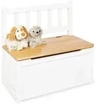 Pinolino Kindersitzbank Fenna, Natur, Wei&szlig; Hochglanz, Holz, Kiefer, 57x31 cm,