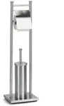 Zeller Present Wc-B&uuml;rstenkombination, Silber, Metall, 22x18x76 cm, B&uuml;rstenkopf