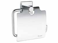 Smedbo Toilettenpapierhalter, Chrom, Metall, 11.5x13.5x3.9 cm, Deckel,