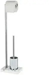Wenko Toilettengarnitur, Wei&szlig;, Metall, 20x74x15 cm, Badaccessoires