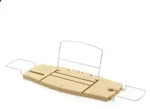 Umbra Badewannenablage, Natur, Holz, Metall, Bambus, 22x3x71 cm, ausziehbar,