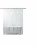 Spirella Duschvorhang Transparent, Transparent, Textil, Uni, 180x200 cm,