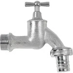 Garantia Chrom-Auslaufhahn, Natur, Metall, 11x4x15 cm, Gartenzubeh&ouml;r, Gartenpflege,