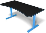 Arozzi Gamingtisch, Blau, Schwarz, Metall, 160x71x82 cm, Arbeitszimmer,