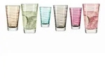 Leonardo Gl&auml;serset Vario, Mehrfarbig, Glas, 6-teilig, 280 ml, 24.4x13.7x16 cm, Essen