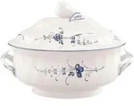 Villeroy & Boch Terrine, Wei&szlig;, Blau, Keramik, Essen & Trinken, Geschirr, Schalen &