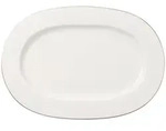 Villeroy & Boch Servierplatte, Wei&szlig;, Keramik, Oval, 28.5x2.6x41.3 cm, Tischkultur &