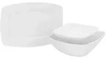 Creatable Servierset Victoria weiss, Wei&szlig;, Keramik, 3-teilig, oval,rund, Essen...