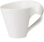 Villeroy & Boch Becher, Wei&szlig;, Keramik, Formgebogen, Kaffee & Tee, Tassen,