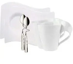 Villeroy & Boch Becher-Set, Wei&szlig;, Kunststoff, Keramik, Metall, Kaffee & Tee, Tassen,