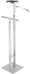 Zack Herrendiener, Edelstahl, Metall, 45x108x30 cm, standfeste F&uuml;&szlig;e, Hosenhalter,
