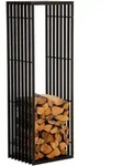 CLP Kaminholzregal, Schwarz, Metall, 50x150x40 cm, Kleinm&ouml;bel, Kamine & Zubeh&ouml;r,