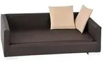 Hundesofa, Braun, Beige, Textil, Lederoptik, F&uuml;llung: Fleece, rechteckig,...
