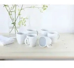 Creatable Kaffeebecherset Victoria weiss, Wei&szlig;, Keramik, 6-teilig, 300 ml,...