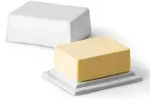 Continenta Butterdose, Wei&szlig;, Keramik, 10x6x13 cm, K&uuml;chenzubeh&ouml;r, Vorratsbeh&auml;lter,