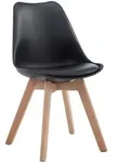 CLP Stuhl, Schwarz, Holz, 48x84x41.5 cm, Esszimmer, St&uuml;hle, Esszimmerst&uuml;hle,